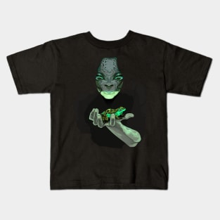 Trippy Frog Art Kids T-Shirt